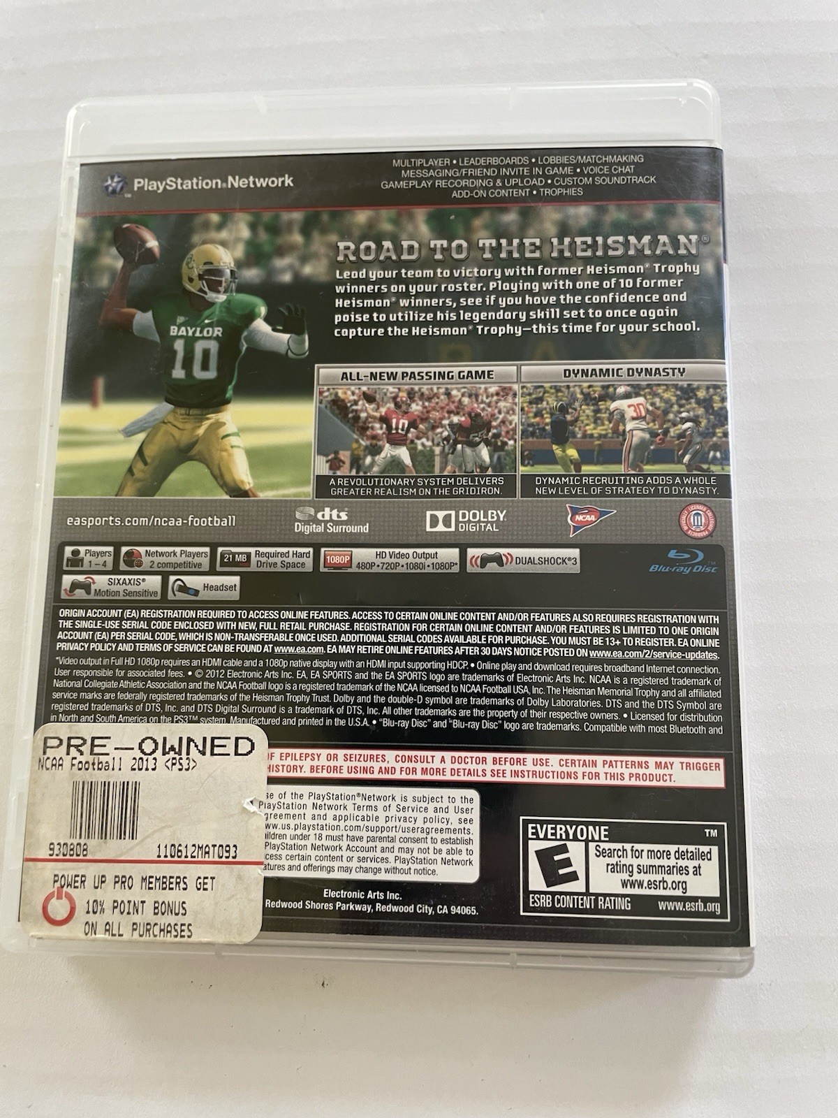 NCAA Football 13 PS3 (Sony PlayStation 3, 2012)