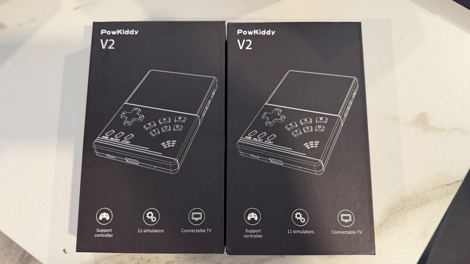 Powkiddy V2 retro arcade handheld w 32 gb card and over 3600 games