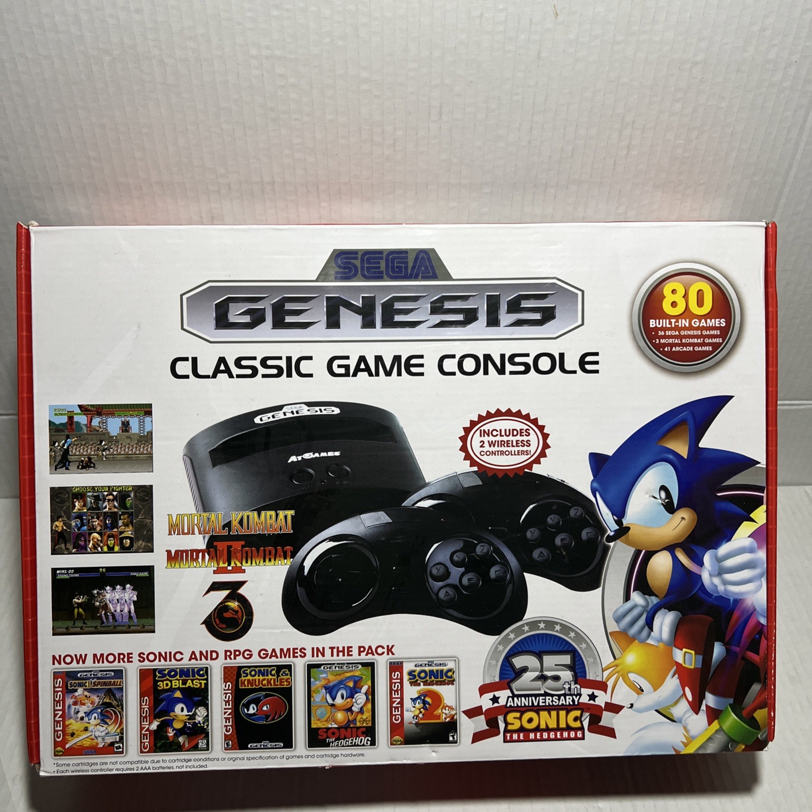 AtGames Sega Genesis Classic Mini Game Console w/ 80 Built-In Games – 2016 Model