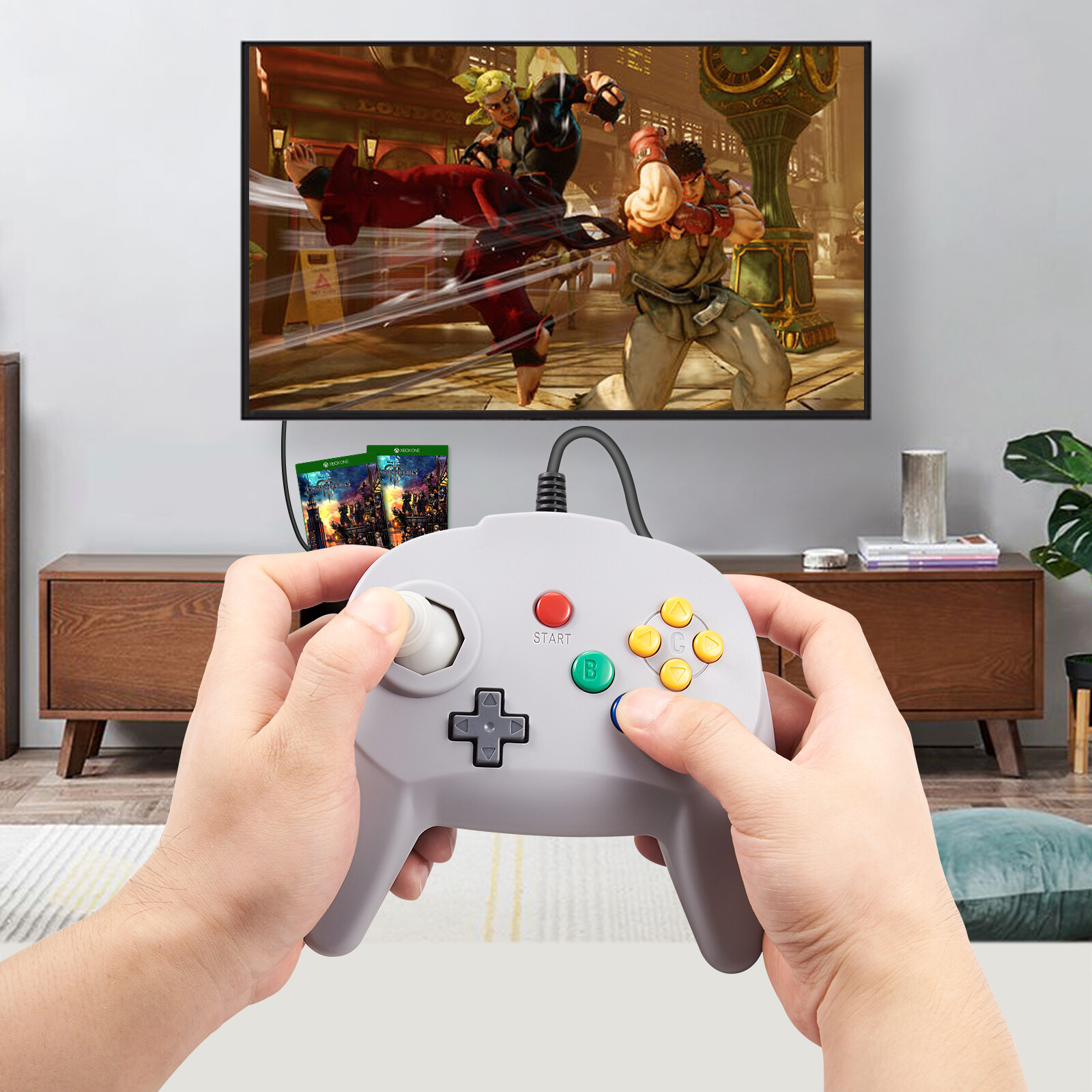Wired USB N64 Controller Gamepad Joypad for Switch Windows PC MAC Raspberry Pi