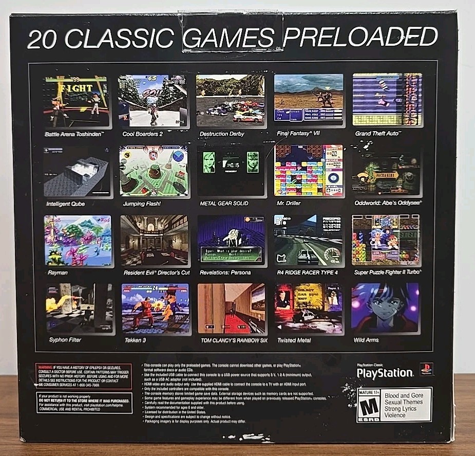 Sony PlayStation Classic Gray Console SCPH-1000R/3003868 – Authentic New Sealed