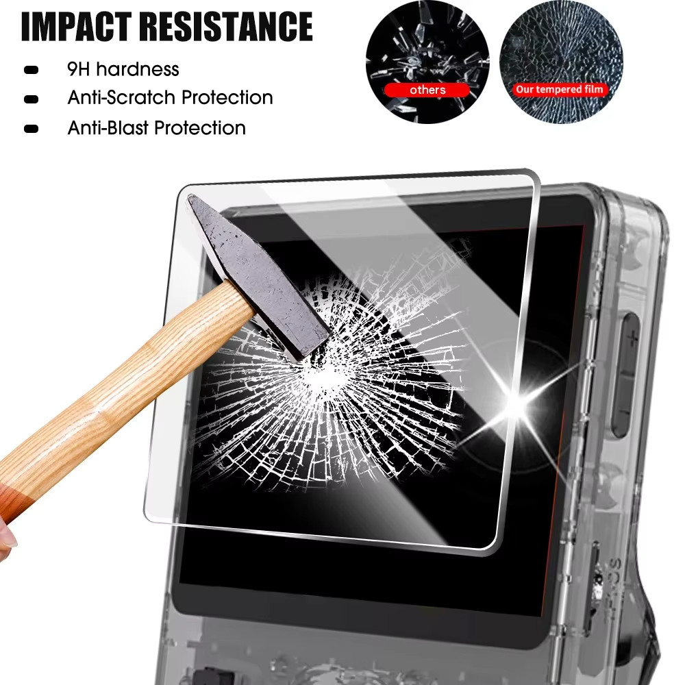 Glass+Bag for R36S Screen Protector Tempered Glass Film & EVA Portable Case