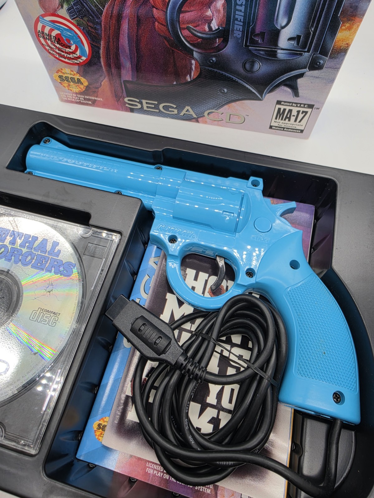 Lethal Enforcers (Sega CD, 1993) NEW IN OPEN BOX Complete Rare Shooter Game Mint