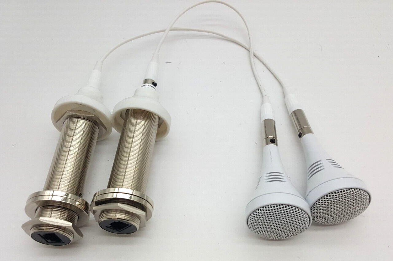 Lot of (2) Clear One 860-001-013-W Conferencing Ceiling Microphones