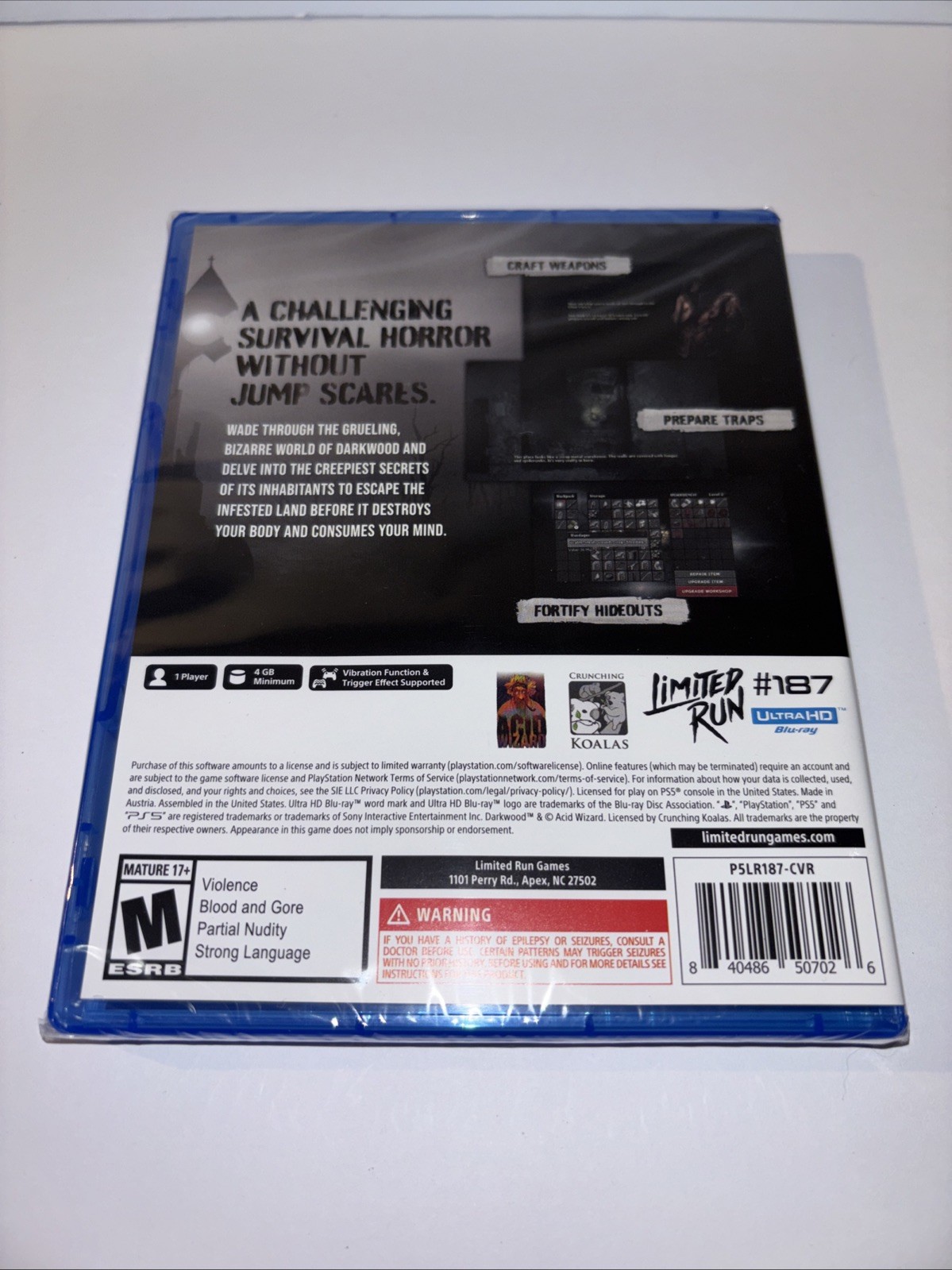 IN HAND! DARKWOOD PS5 LIMITED RUN GAMES U.S. ESRB VERSION BRAND NEW HORROR!