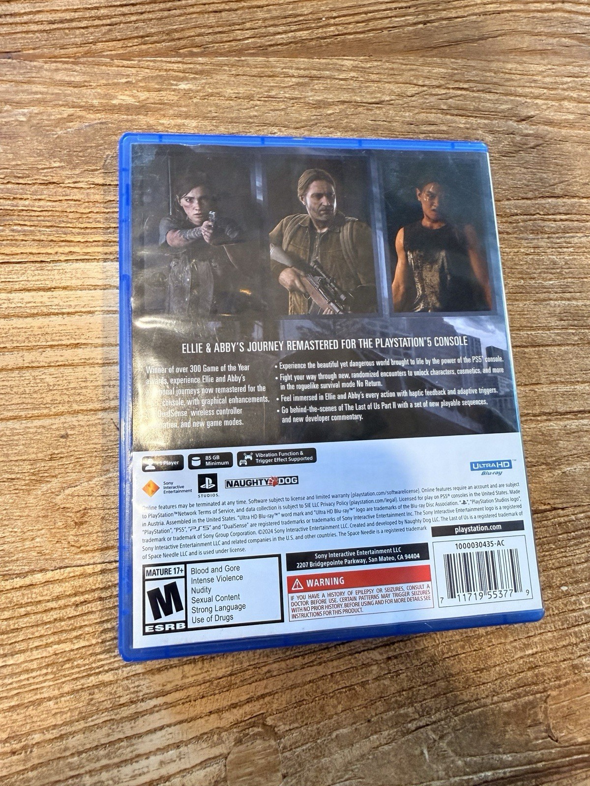 The Last of Us Part II Remastered PS5 — Complete, Tested