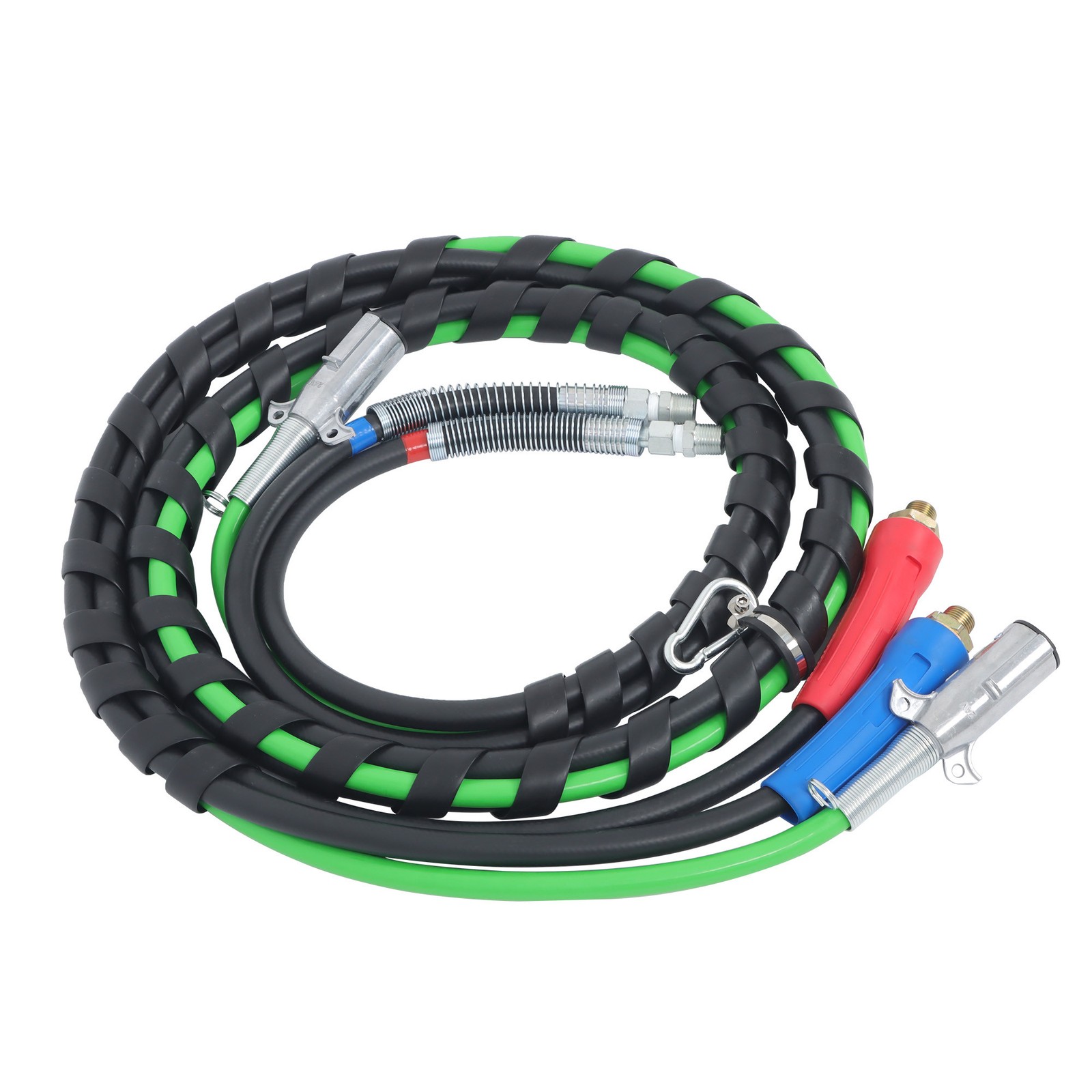 For Semi Truck Tractor Trailer Air Line Hose w/Accessories 12FT 3-in-1 Wrap Set