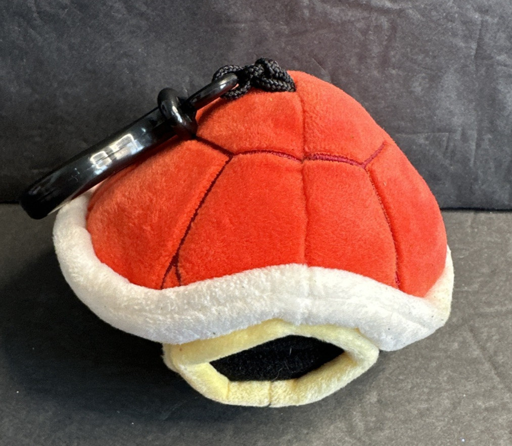 Nintendo Club Mocchi Mocchi Red Turtle Shell Plush Backpack Clip