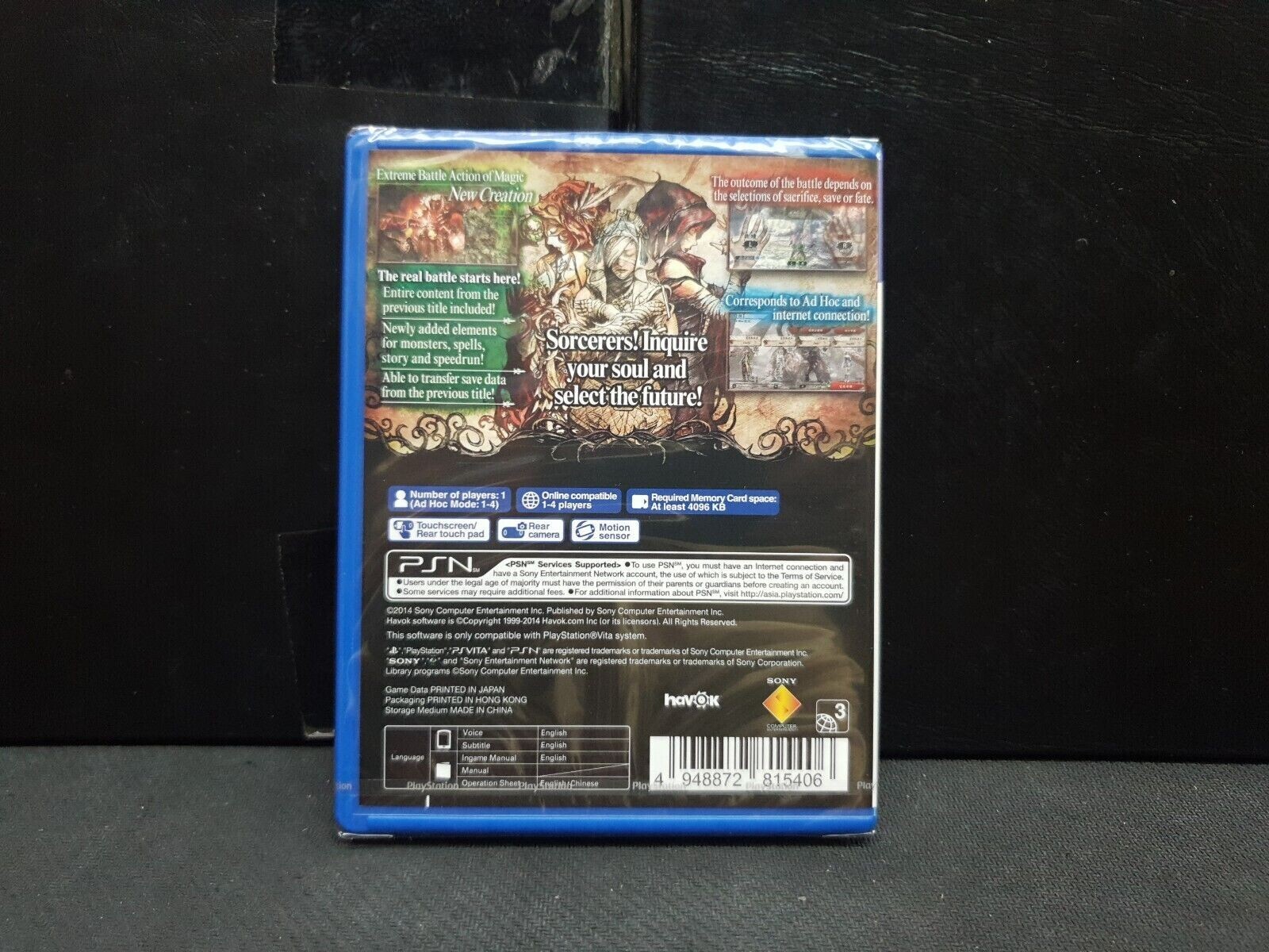 (ASIA ENGLISH VERSION) PS VITA Soul Sacrifice Delta (Brand New)