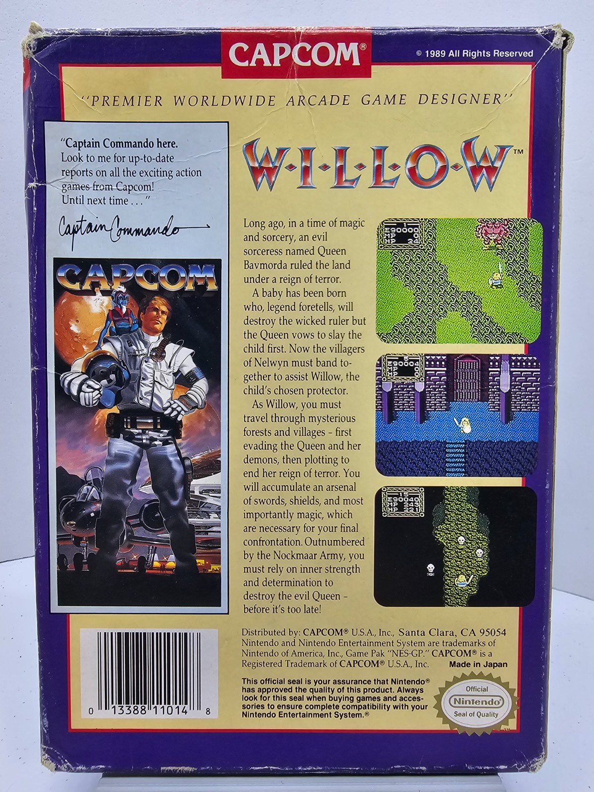 Willow (Nintendo Entertainment System, NES 1989) Box & Game. Cleaned & Tested