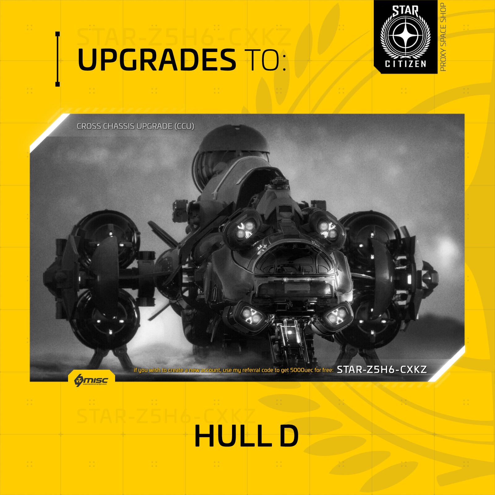 Star Citizen – MISC HULL D – UPGRADE – (CCU)