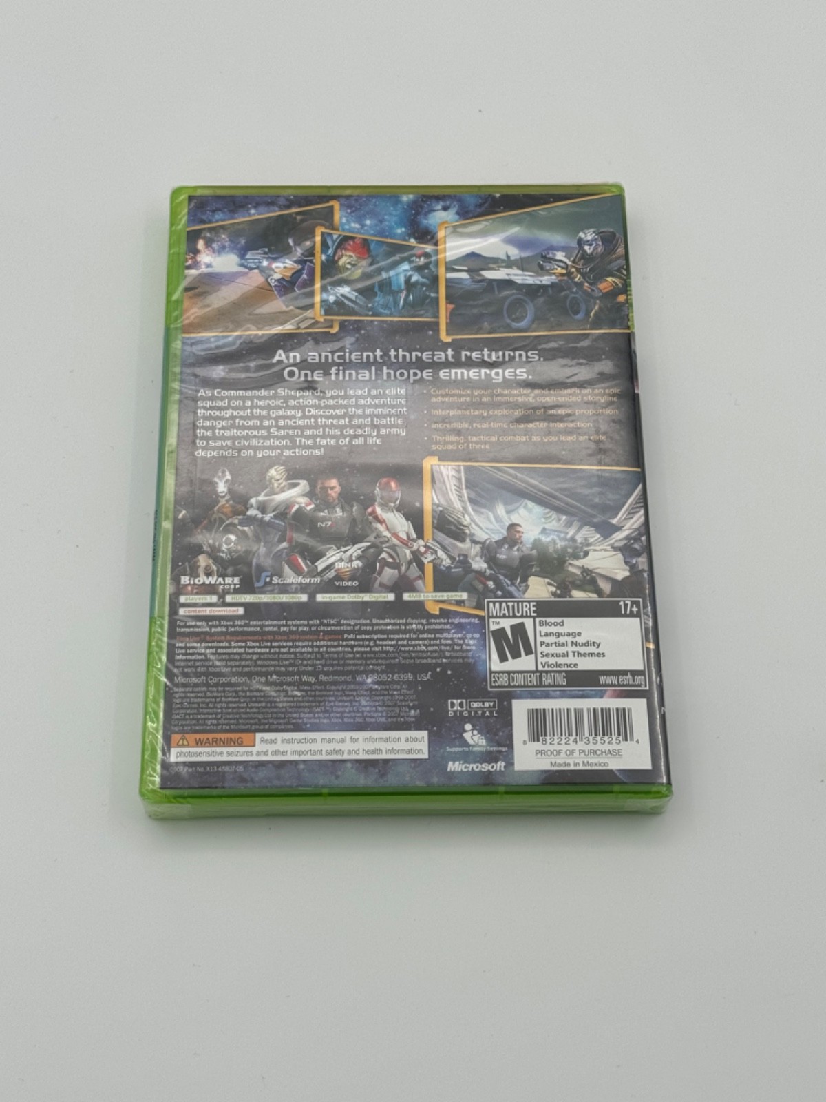 NEW Mass Effect 1 + Strategy Guide + World of Mass Effect Art Book (Xbox 360)