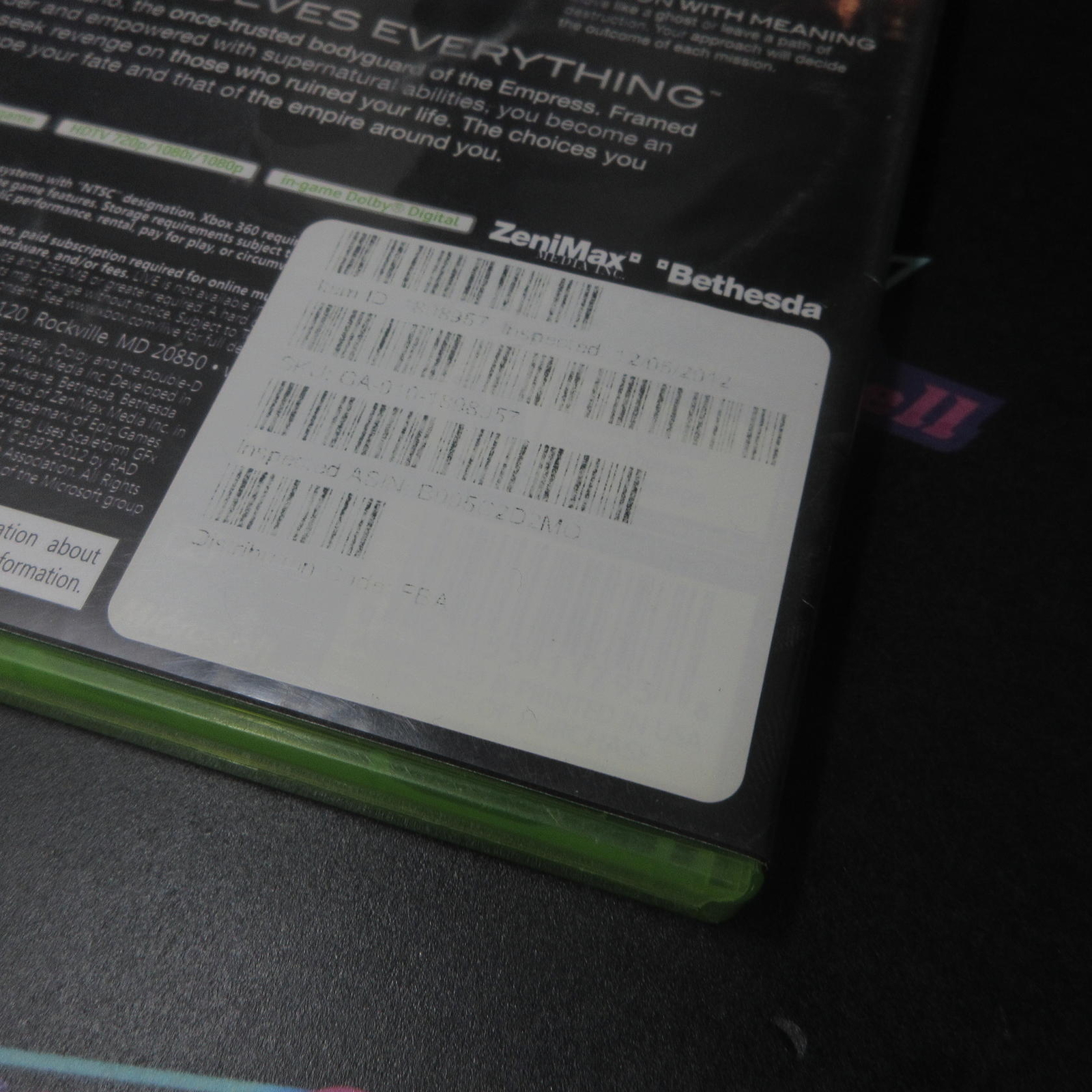 Dishonored Xbox 360 Complete – 1 Year Warranty VG