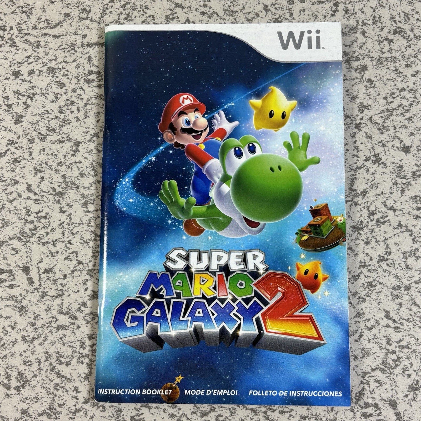 Super Mario Galaxy 2 – Nintendo Wii – Original Instruction Manual ONLY
