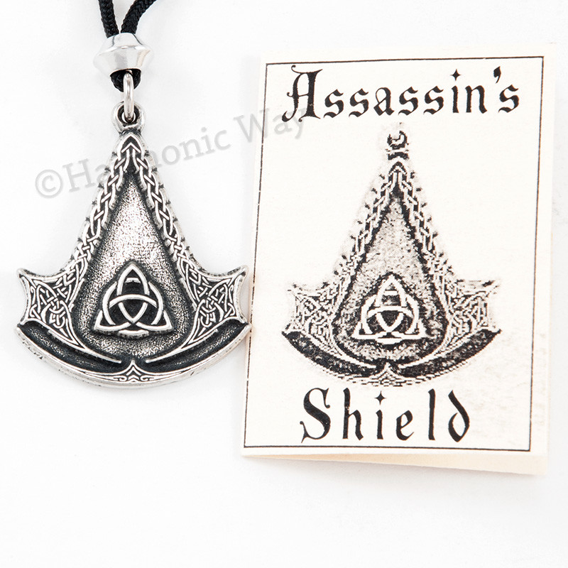 ASSASSIN’S creed Pendant Necklace Insignia Amulet shield Celtic amulet
