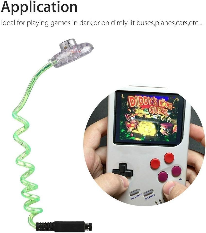Flexible LED Night Worm Light for Game Boy Color Pocket for GBC GBP Screen Li…