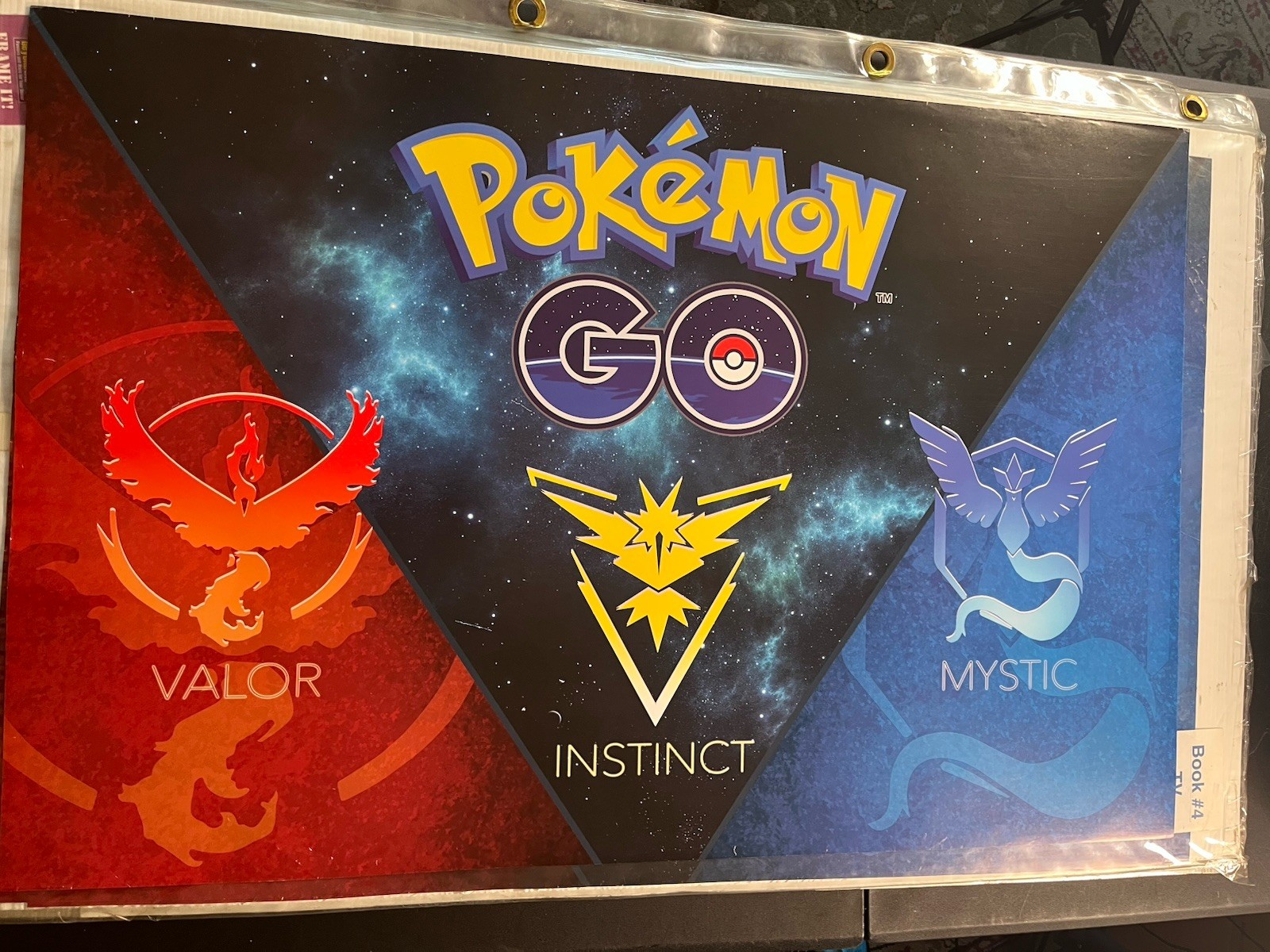 Pokémon GO Team Mystic Valor Instinct 36×24 Poster Banner 2016 Niantic Art Print