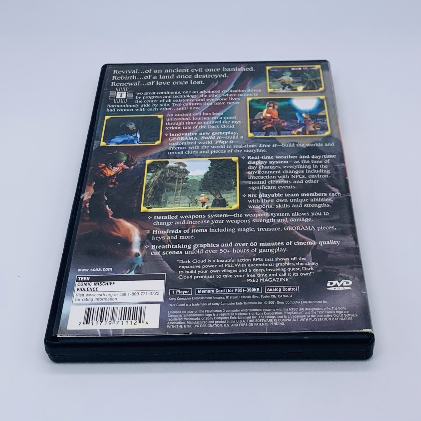Dark Cloud Sony PlayStation 2 PS2, 2001 Black Label – No Manual Tested