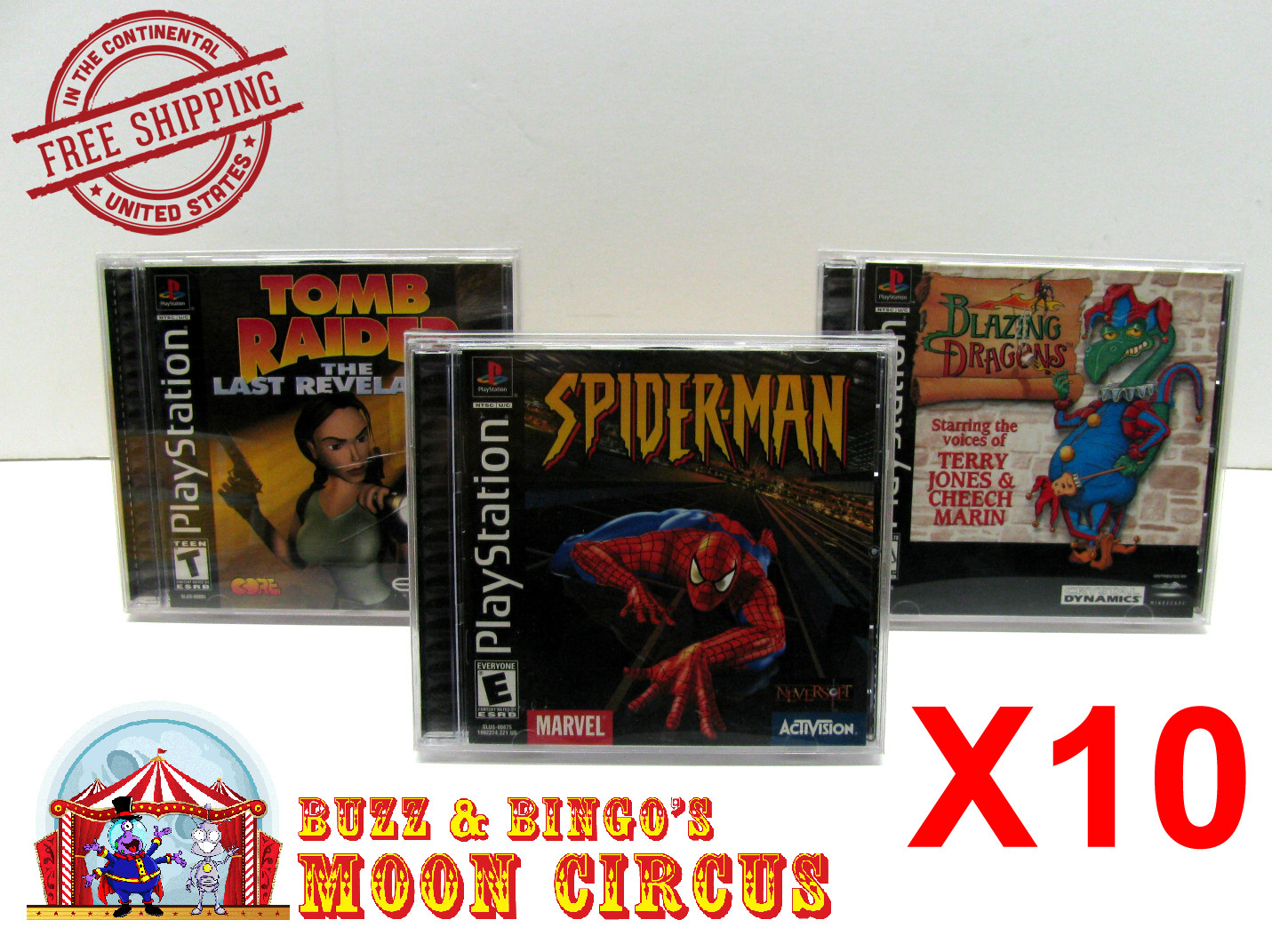 10x SONY PS1 PLAYSTATION ONE CIB CD – CLEAR PROTECTIVE BOX PROTECTOR SLEEVE CASE