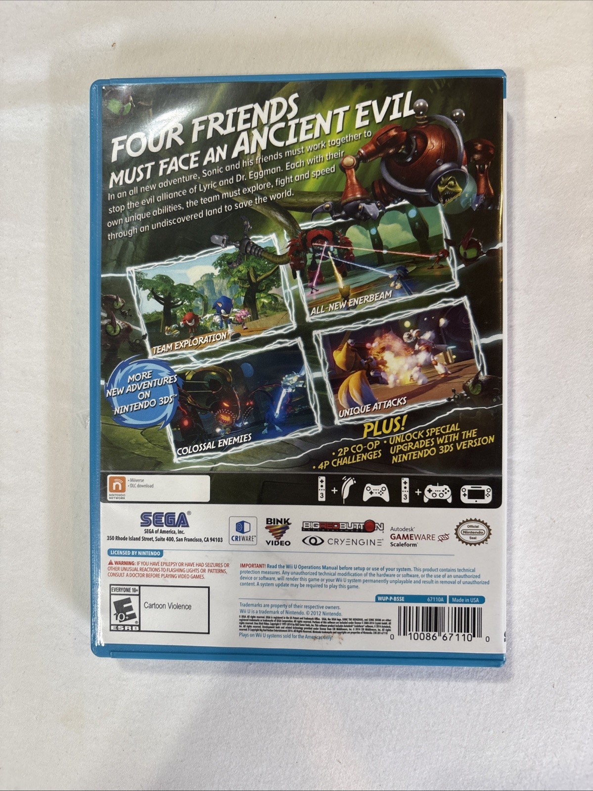 Sony Boom Rise of Lyric for Nintendo Wii U 2014 CIB Complete In Box