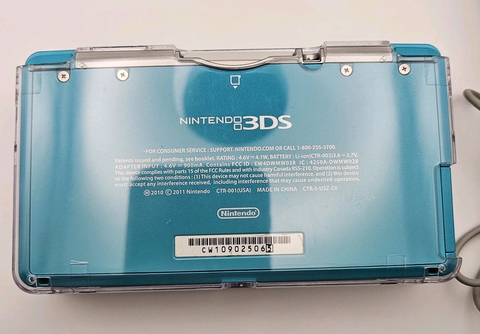 Nintendo 3DS Aqua Blue Kirby Triple Deluxe CTR-001 W/ Extras Case Charger Bundle
