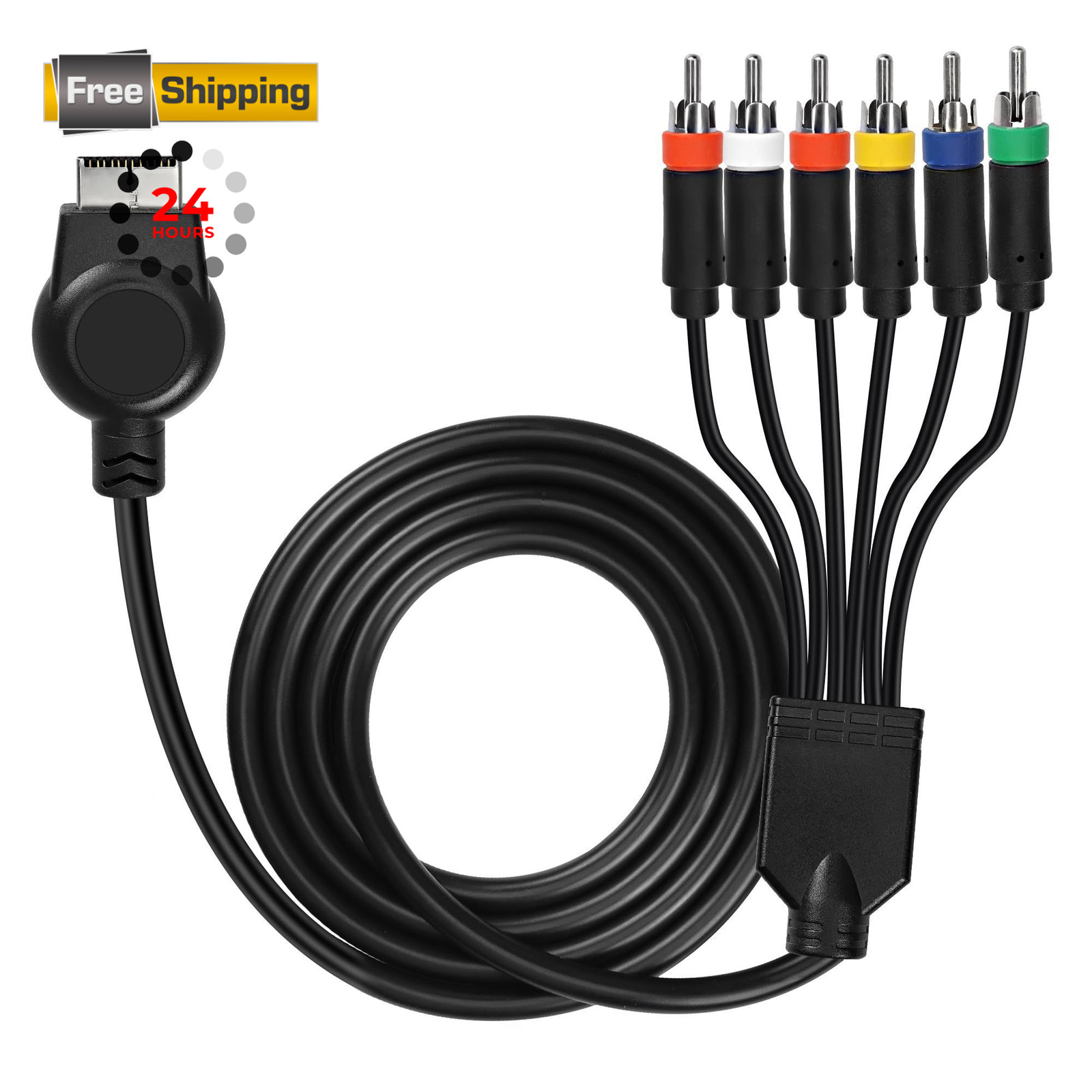 MEIRIYFA PS3 PS2 Component AV Cable,HD Audio Video Cable 5RCA YPbPr Red,White