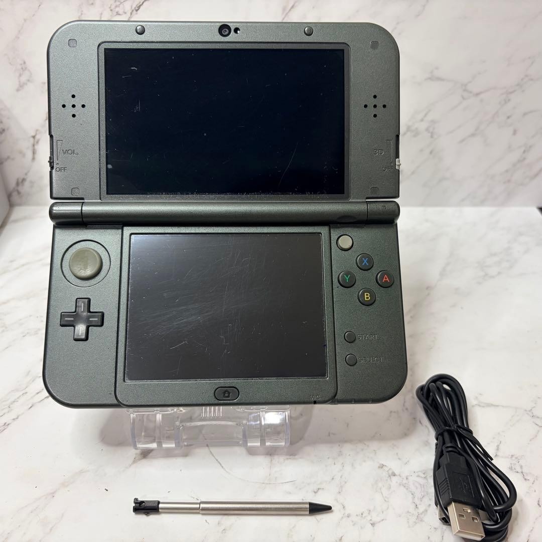 New Nintendo 3DS LL XL Black Console Tested Working Japan w/ Stylus Charger