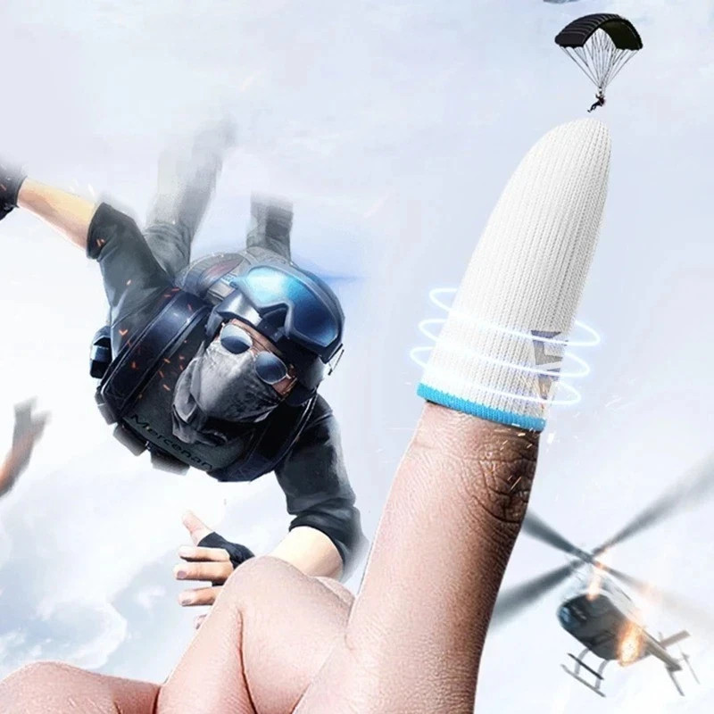 2Pcs Gaming Finger Sleeves Anti-Sweat Thumb Cover for Mobile Games High quality.