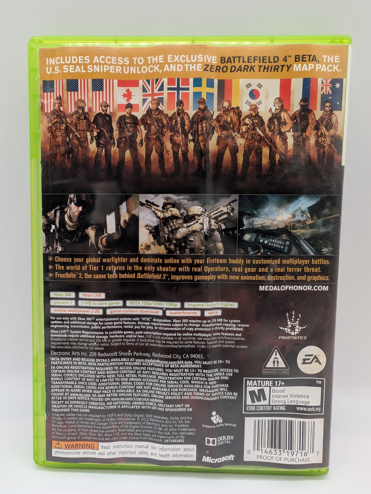 Medal of Honor: Warfighter (Xbox 360) ACCEPTABLE, DISCS NEAR MINT 2-DISC SET!