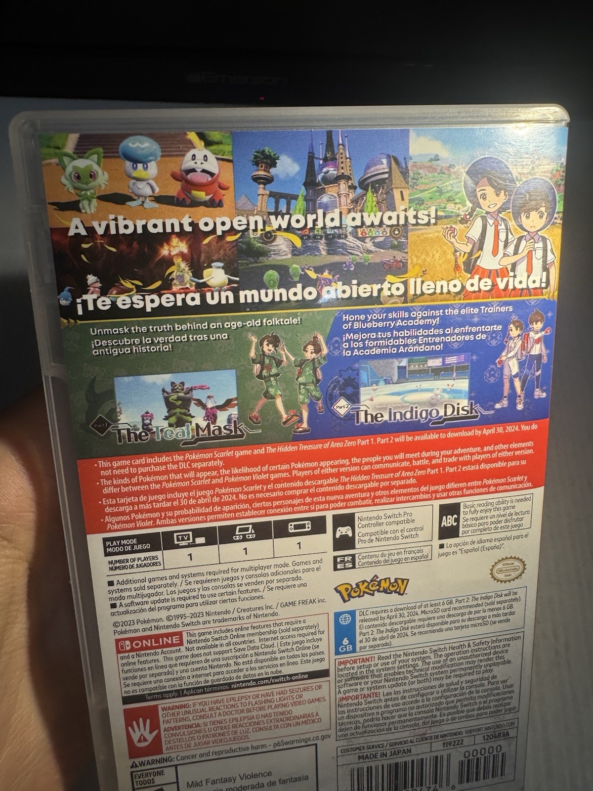 Pokemon Scarlet +The Hidden Treasure of Area Zero Bundle – Nintendo Switch, 2023