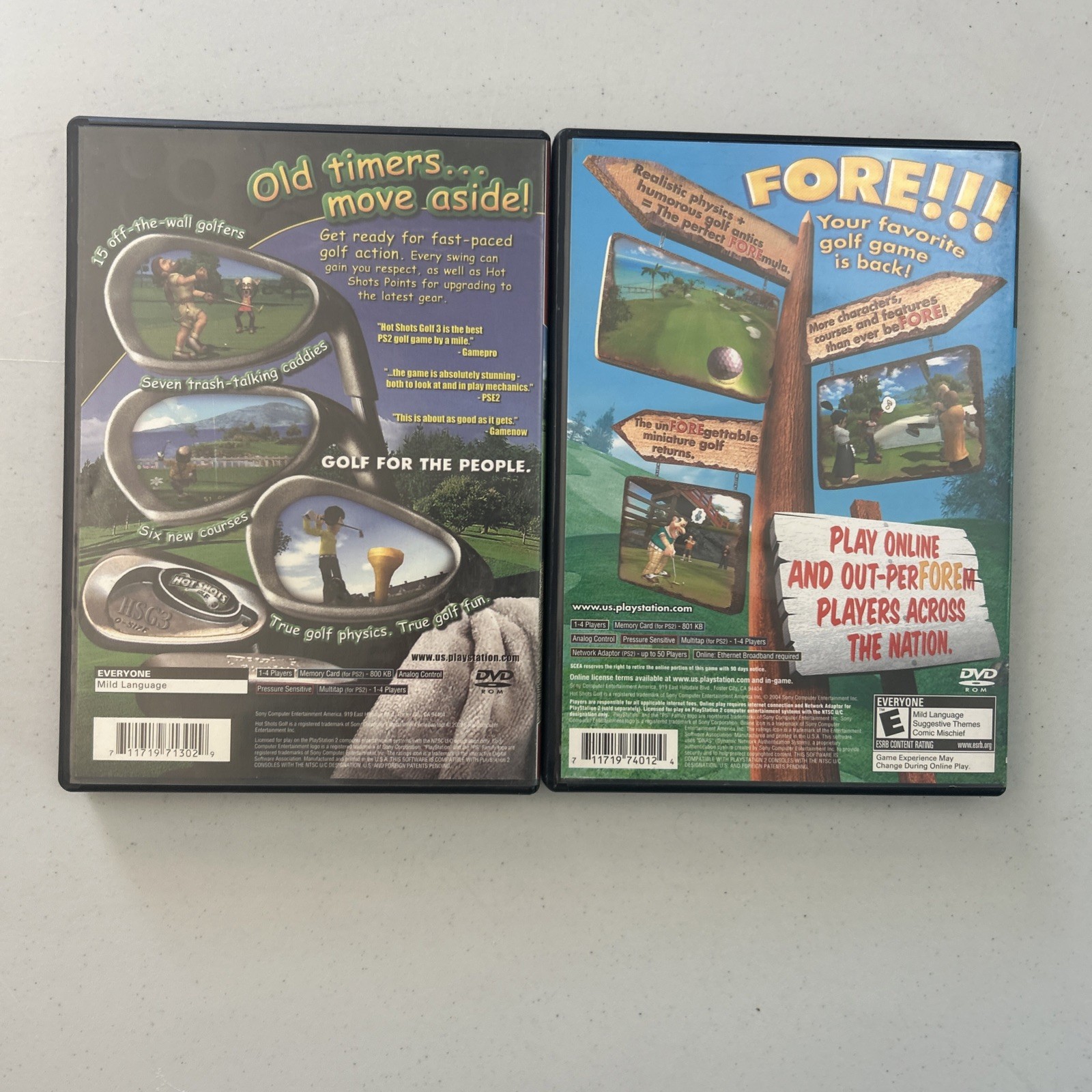 Hot Shots Golf 3 & Fore PS2 Game Bundle Sony PlayStation 2 Tested Works