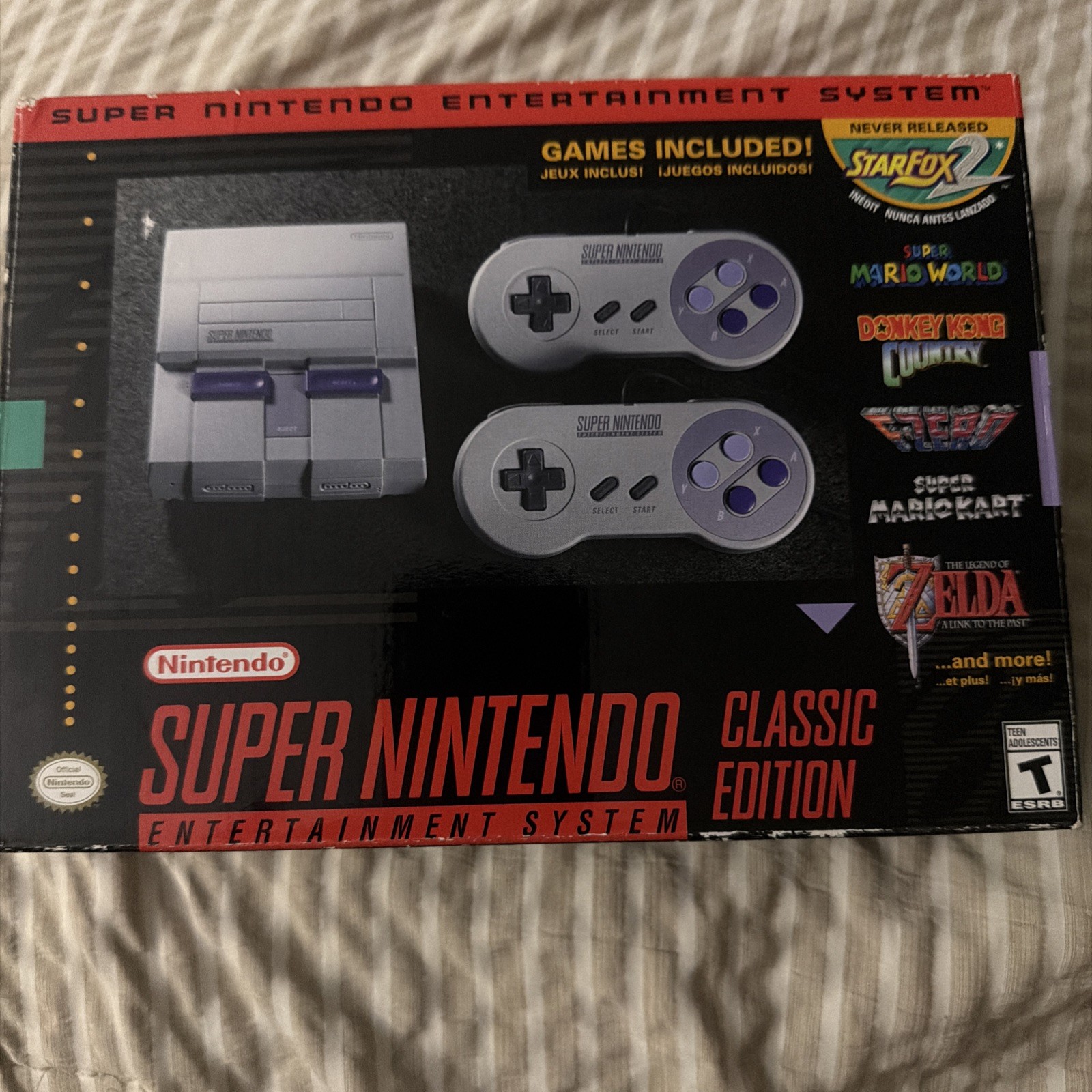 Authentic SNES Super Nintendo Classic Mini Super Entertainment System 21 Games