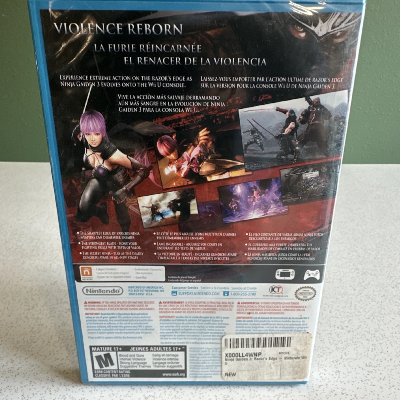 Ninja Gaiden 3: Razor’s Edge Nintendo Wii U Tecmo M Mature Nintendo Network