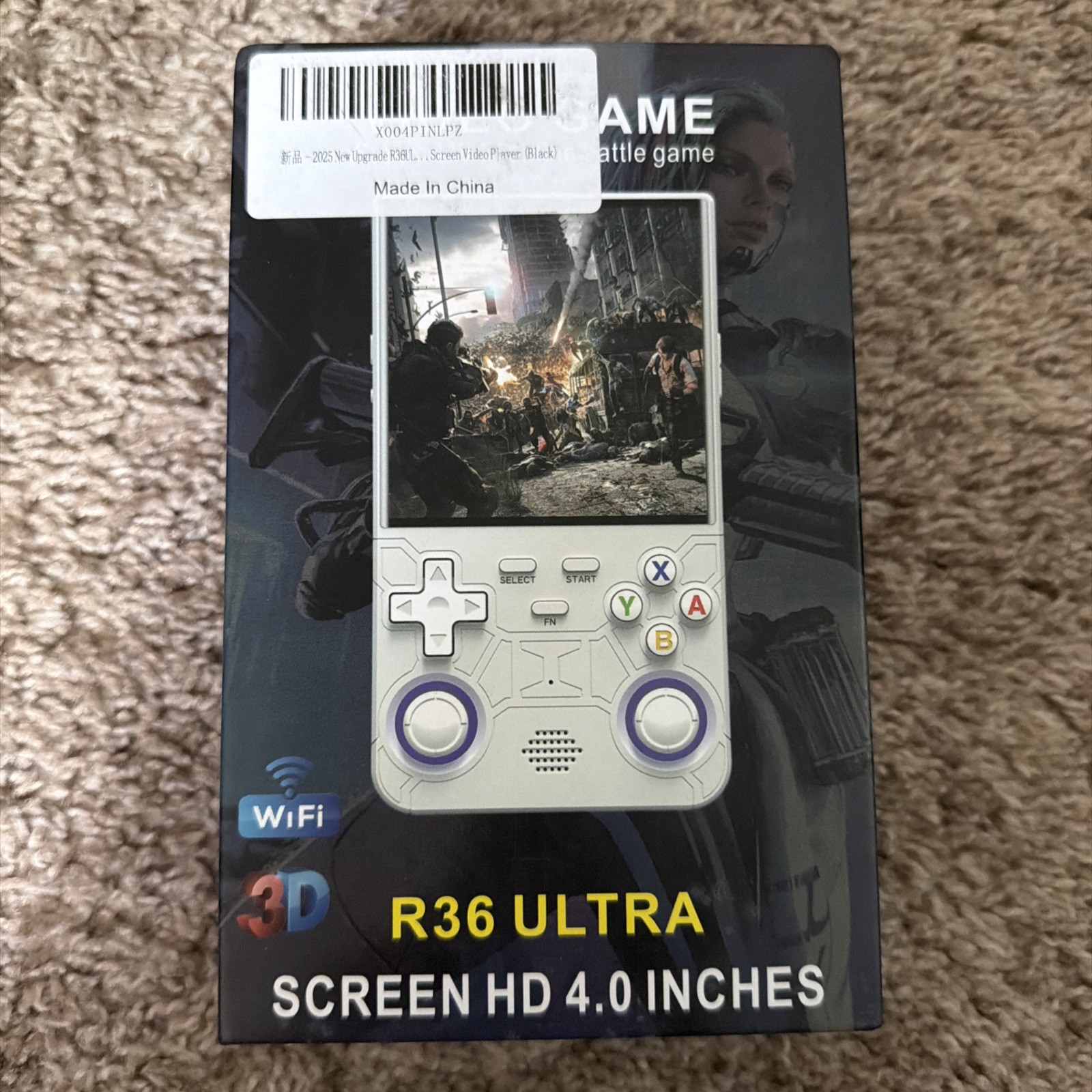 R36 Ultra Retro Handheld Game Console – 4 inch screen – 64GB – Black- Sealed Box