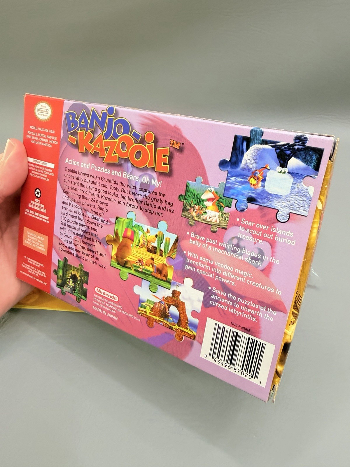 Banjo-Kazooie (Nintendo 64, 1998) N64 CIB Complete – Immaculate Condition