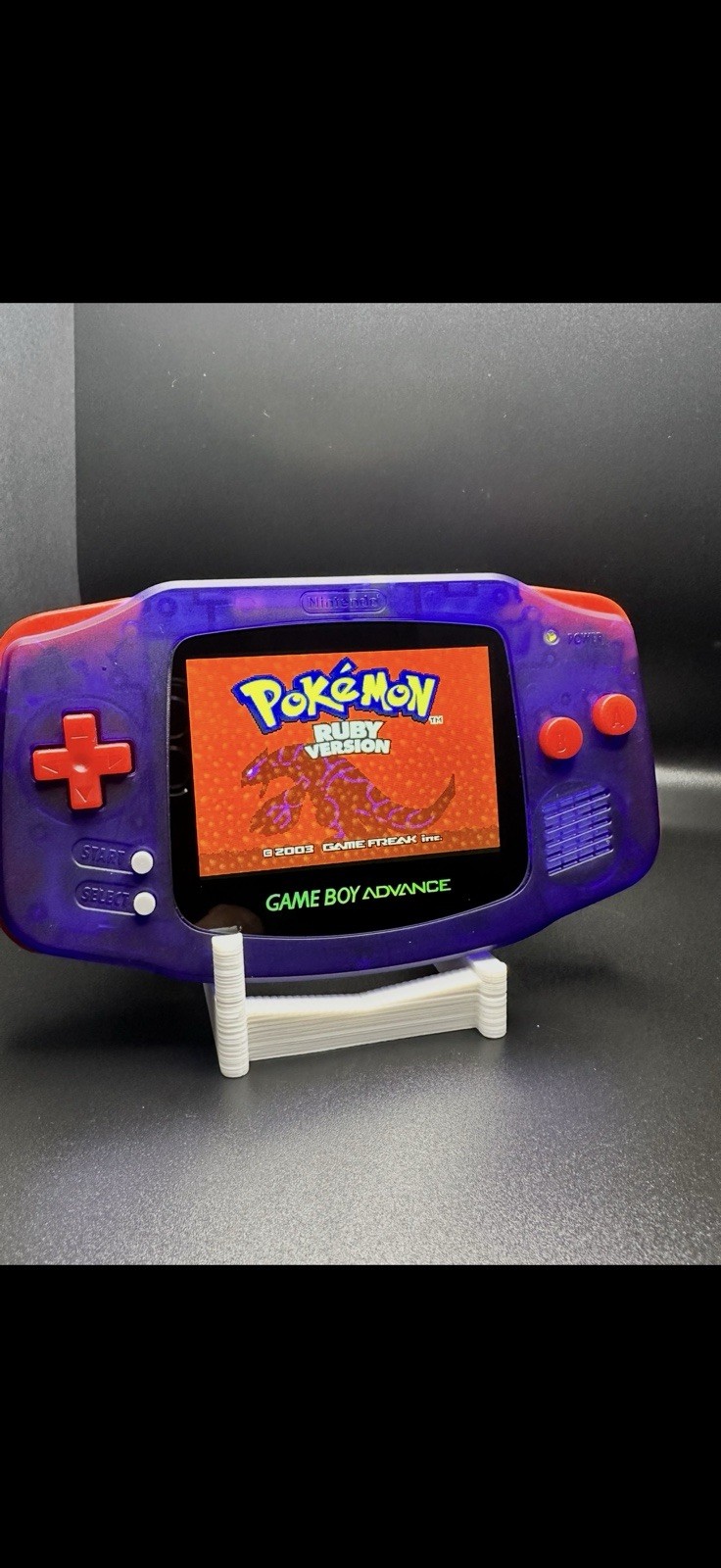 IPS Screen Nintendo Game Boy Advance GBA Handheld System Console Purple/Red