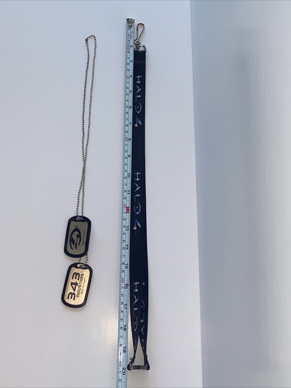 XBOX INFINITY HALO 4 Dog Tags Necklace Lanyard 343 INDUSTRIES, Microsoft 2012
