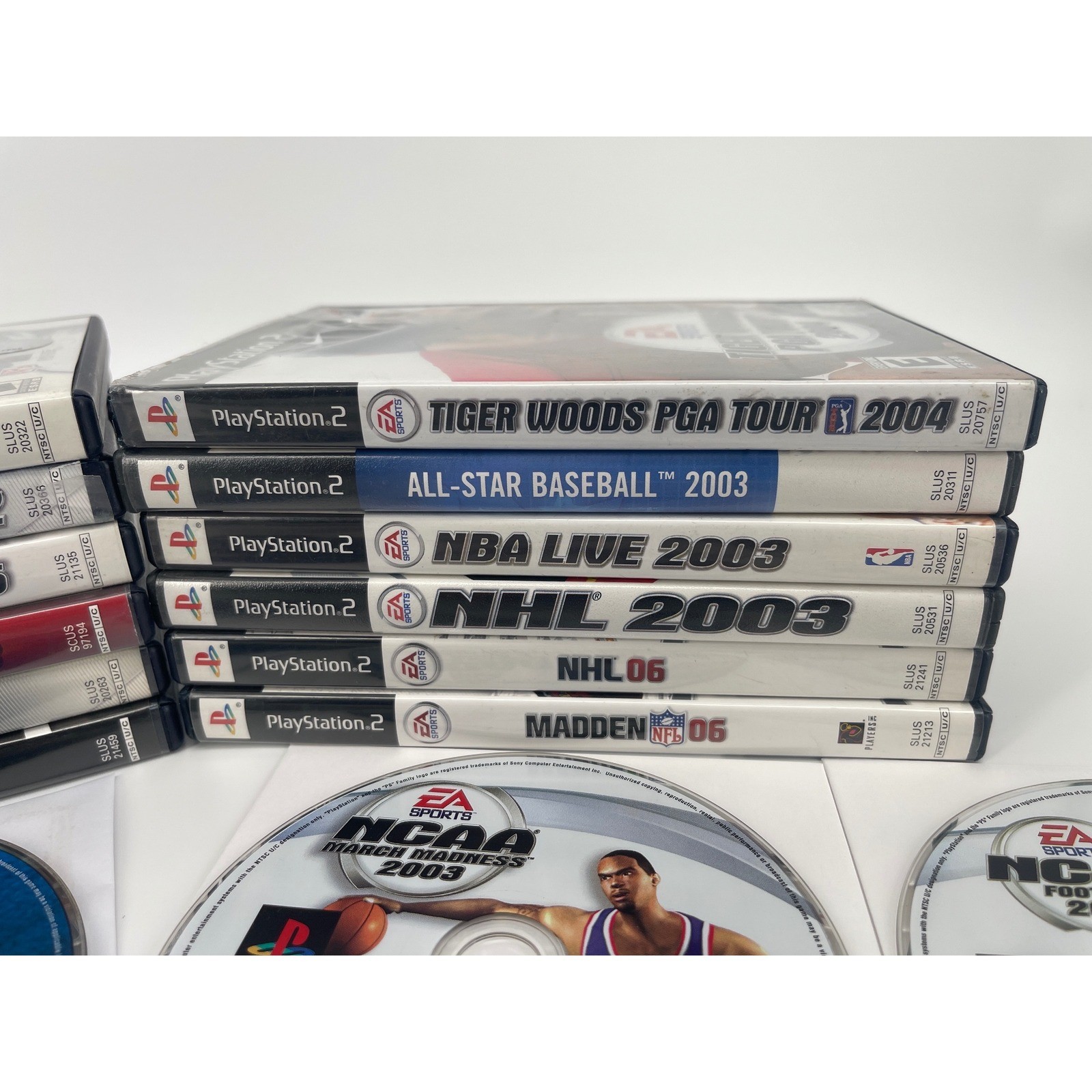 Sony PlayStation 2 Sports Game Lot 20 Games Madden NBA NHL NCAA PS2 Good Mixed