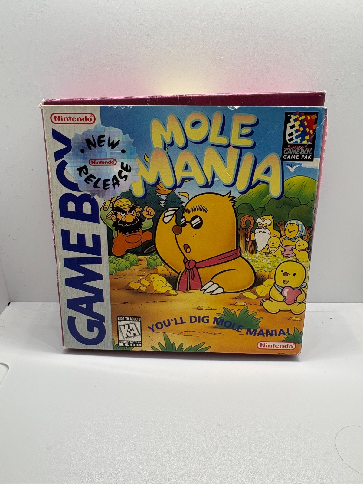 Mole Mania (Nintendo Gameboy Game Boy) Complete CIB Tested Saves