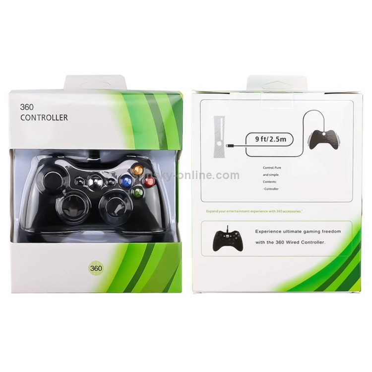 USB 2.0 Wired Controller Gamepad for XBOX360, Plug and Play, Cable Length
