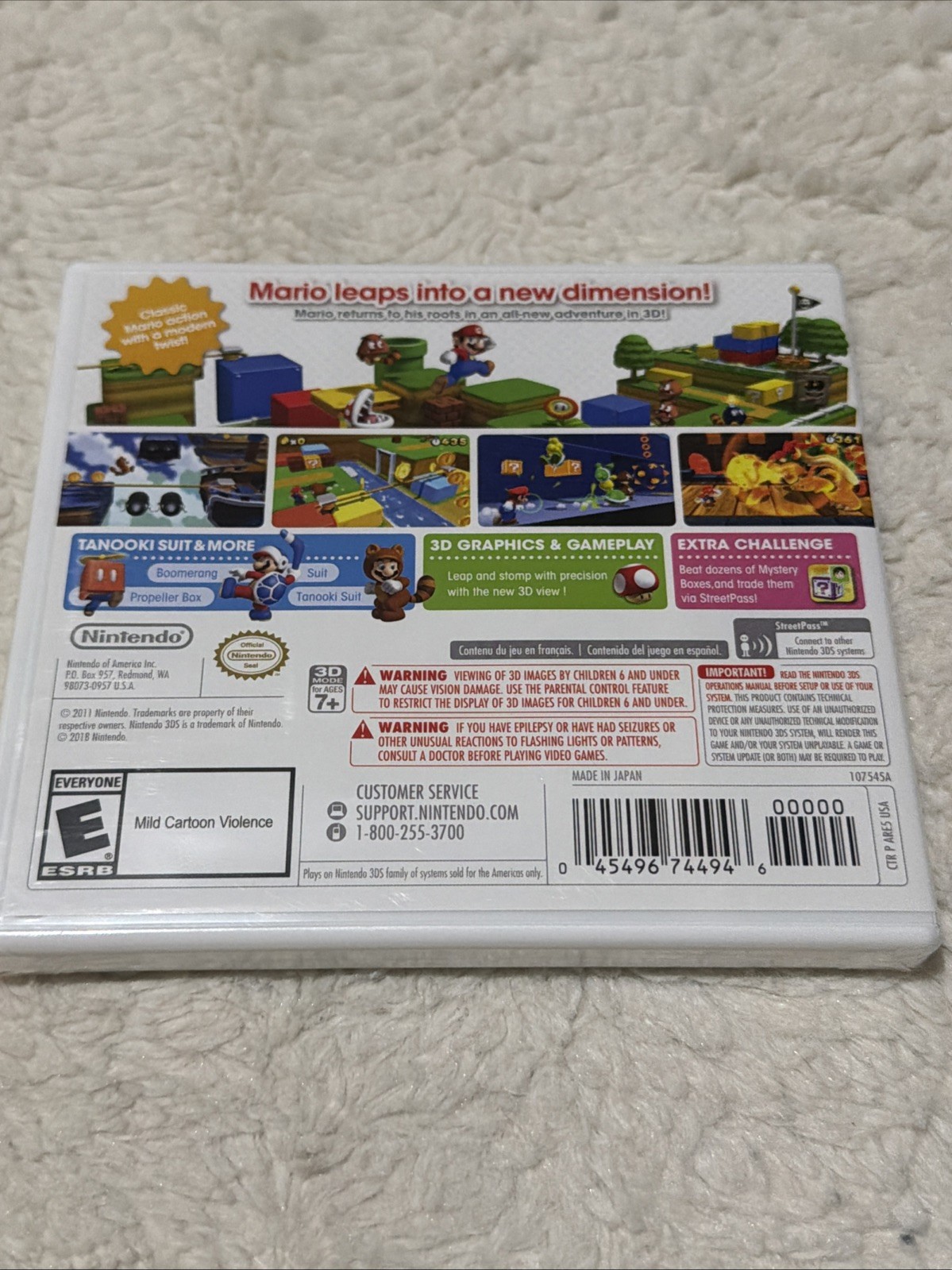 Super Mario 3D Land Nintendo 3DS Brand New, Factory Sealed