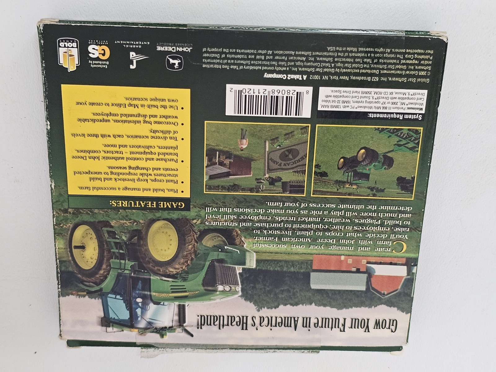 JOHN DEERE AMERICAN FARMER (Windows PC CD-ROM, 2005) Farming Simulator Game