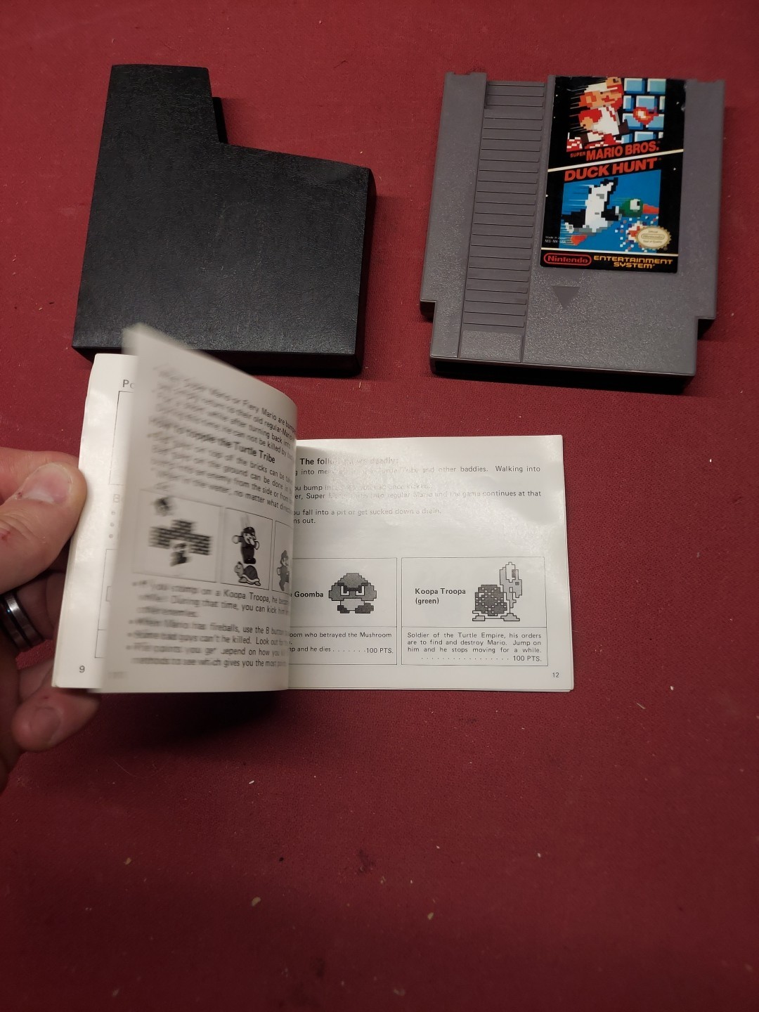Nintendo NES Super Mario Bros Duck Hunt Game Instruction Booklet Manual Sleeve