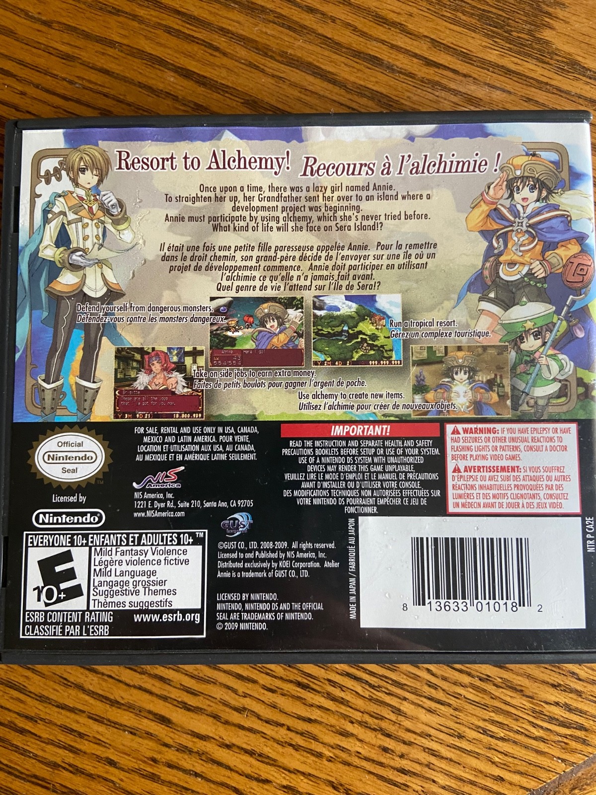 NIS America Atelier Annie: Alchemists of Sera Island (Nintendo DS, 2009) CIB