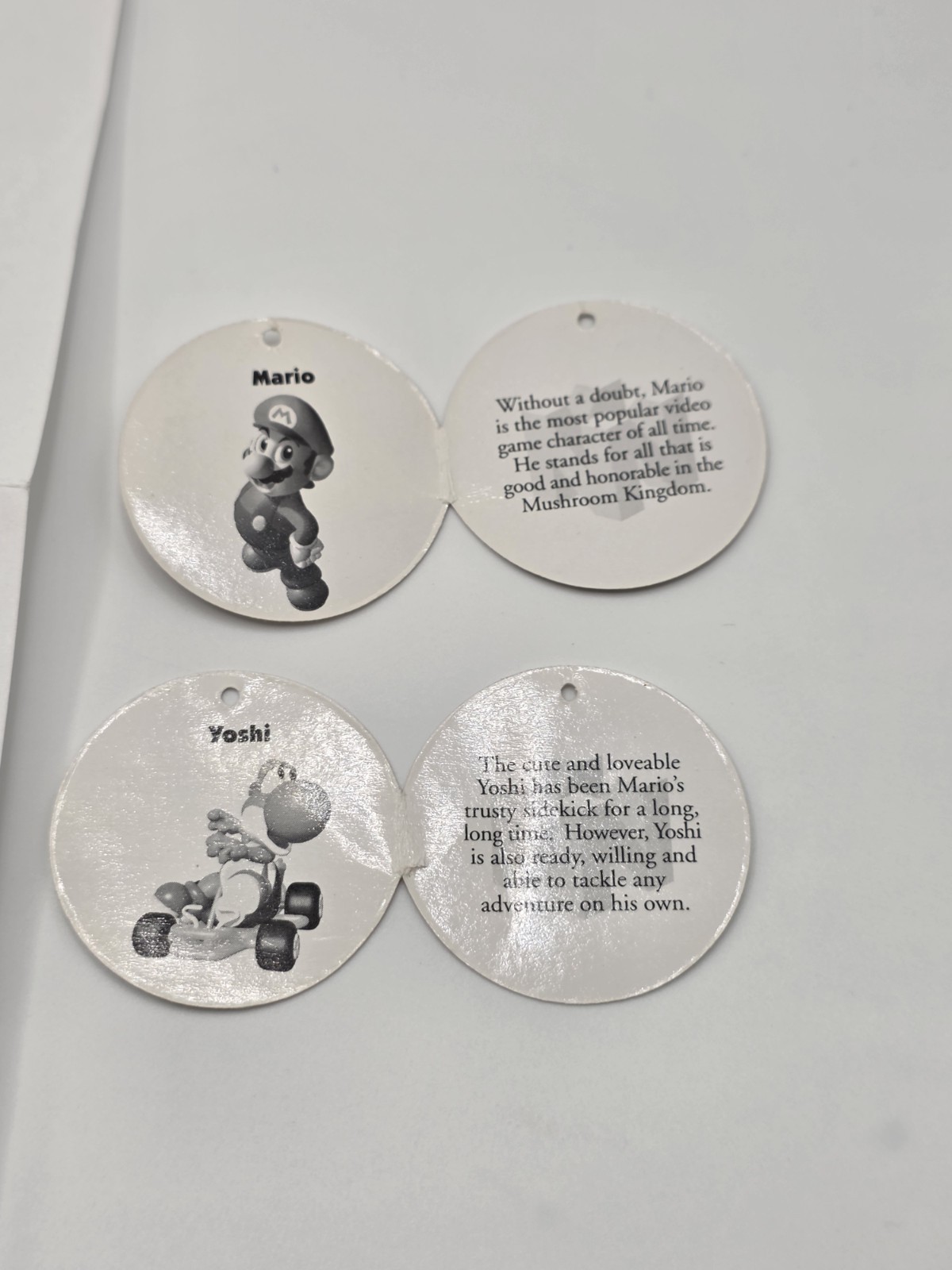 1998 Nintendo BD&A Talking Plush Tags & Instruction Sheet Mario Yoshi N64