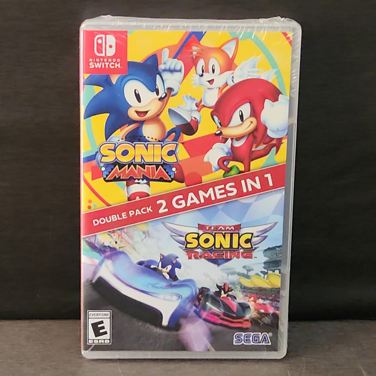 SEALED Sonic Mania + Team Sonic Racing Nintendo Switch Game Double Pack SEGA NEW