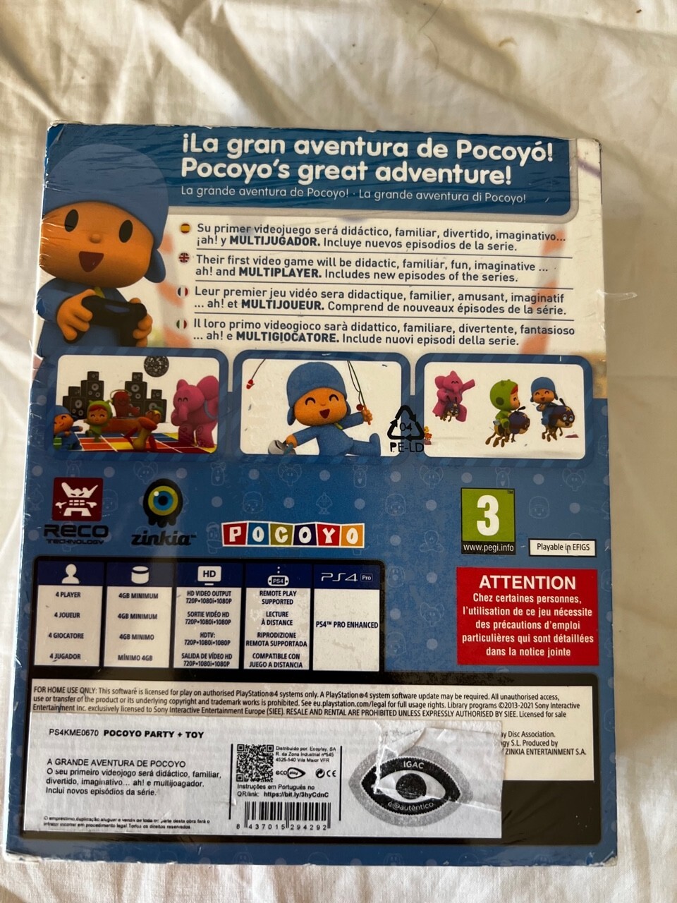 Pocoyo Party Collectors Edition Toy SONY PS4 PS5 SEALED FREE REGION ENGLISH