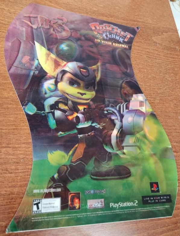 Promo NEW JAK 3 RATCHET & CLANK UP YOUR ARSENAL Counter STANDEE Playstation 2 p2