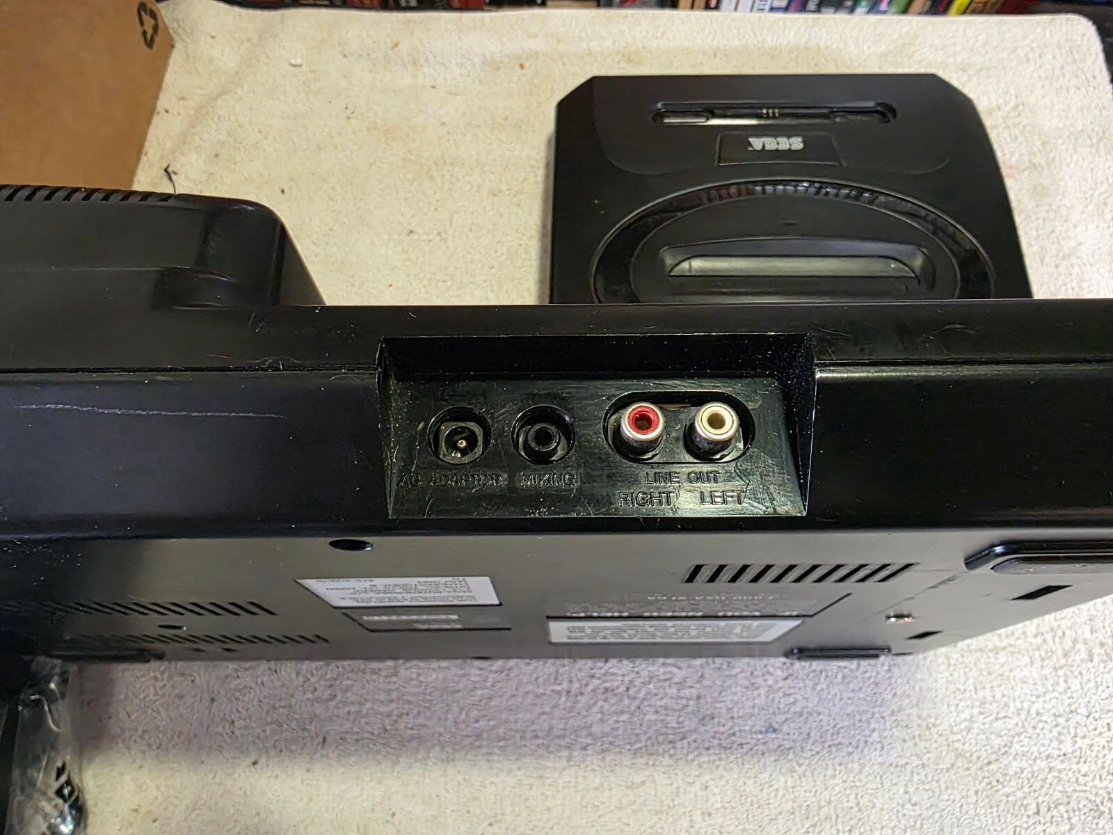 Sega CD Model 2 Console w/Genesis 2 Console w/Sewar Shark-CIB PLUS! VGC! TESTED!