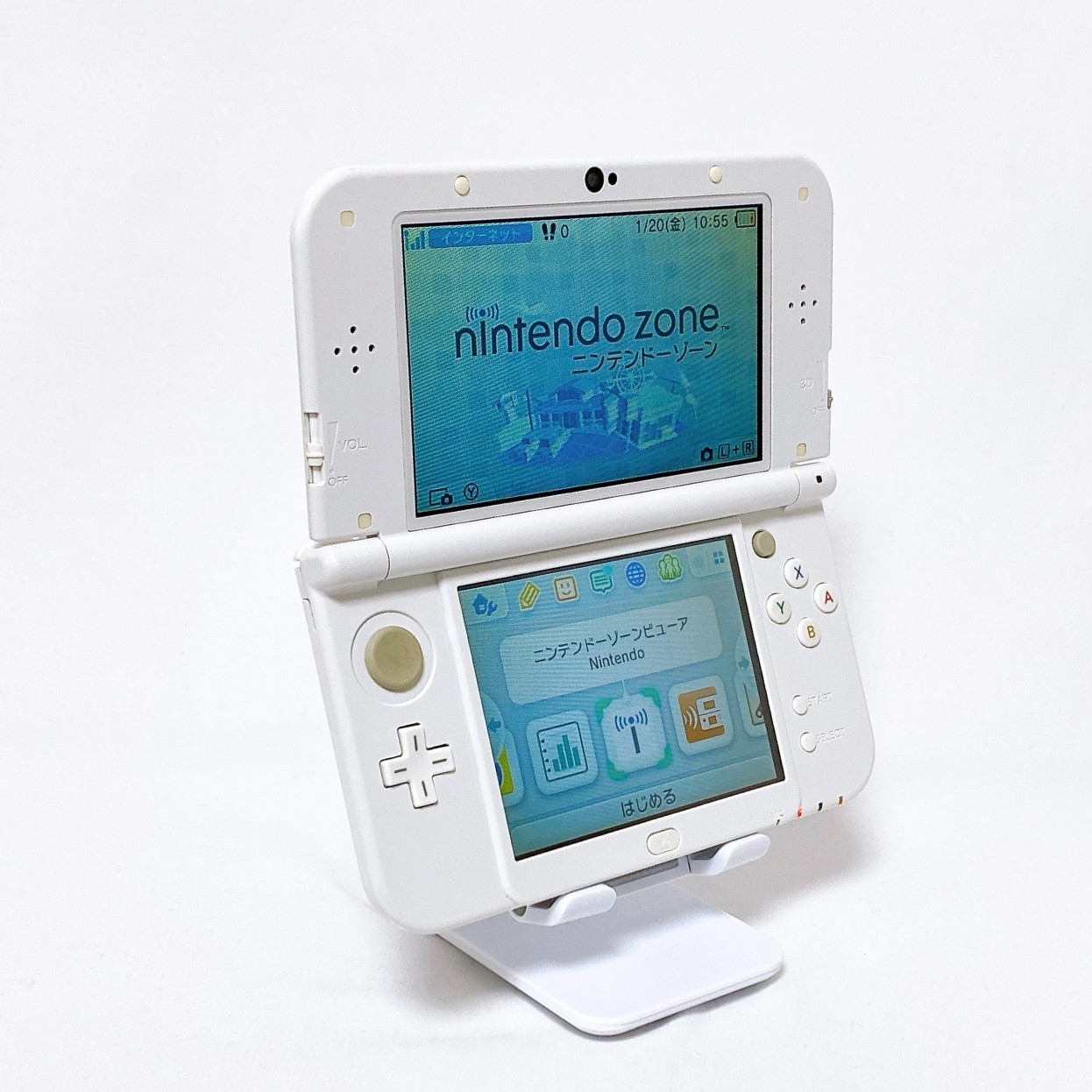 【Dual IPS】New Nintendo 3DS XL LL Pearl White Console Japan Tested Working Rank S